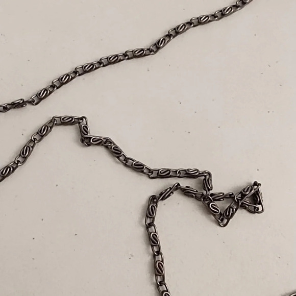 Gray Clutch Crossbody bag Gunmetal Studs Black Faceted Stones Removable Chain - Picture 8 of 11